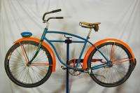 Vintage 1951 Schwinn built balloon tire bicycle Spitfire bike rat rod 