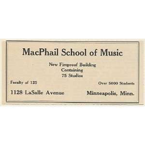  1923 MacPhail School of Music Minneapolis MN Print Ad 