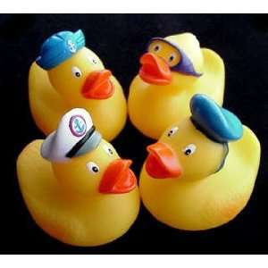  4 Mini Sailor Rubber Ducks 