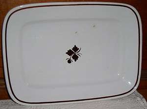 Alfred Meakin Royal Ironstone China 1890s TEA LEAF Pattern 14 Oblong 