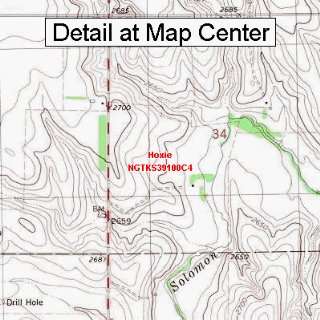  USGS Topographic Quadrangle Map   Hoxie, Kansas (Folded 