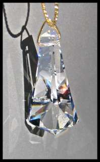 SPECTACULAR SWAROVSKI TRIANGLE ICICLE 50MM WITH LOGO  