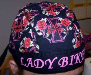 LADY BIKER BANDANA CAP #200 ladies women fashion hair  