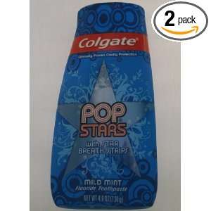  Colgate Pop Stars Mild Mint Fluoride Toothpaste 4.6 Ounce 
