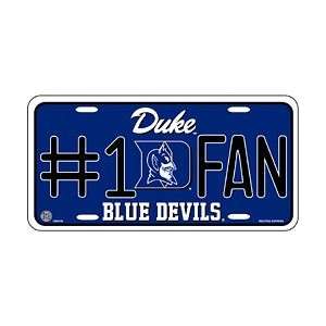  Duke Blue Devils License Plate   #1 Fan