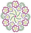 New exotic flower corners embroidery designs CRNR3 items in 