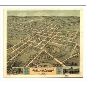  Historic Huntsville, Alabama, c. 1871 (M) Panoramic Map 