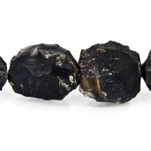  Jet Black Agate Beads Hammer Faceted Oval Approx. 14x12 