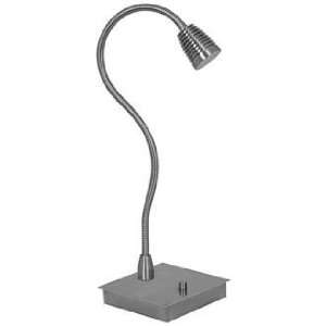  Mondoluz Imu Platinum Square Base LED Gooseneck Desk Lamp 
