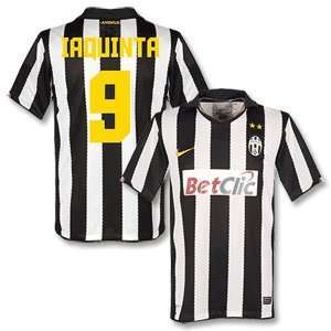   10 11 Juventus Home Jersey + Iaquinta 9 (Fan Style)