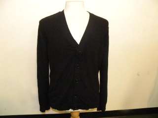 INHABIT mens black cashmere cardigan top.Long sleeves with v neck and 