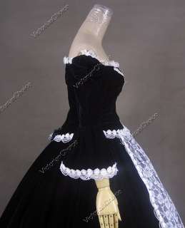 Marie Antoinette Victorian Dress Ball Gown Navy Blue Prom 153 XL 