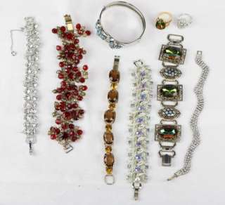 Vintage 148 Piece ALL RHINESTONE Jewelry Lot Juliana D&E Kramer Weiss 