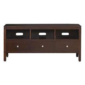  Modern Walnut TV Stand Credenza with 3 Drawers Furniture 