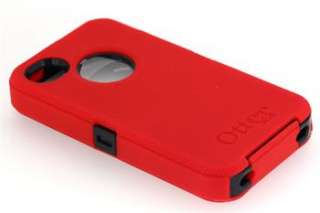   Red Black OtterBox Defender Case For Apple iPhone 4 4S 4G  
