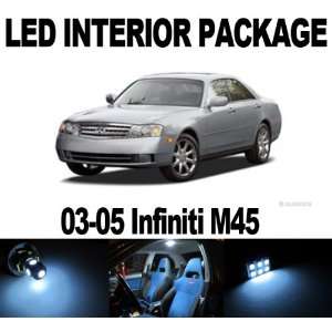 Infiniti M45 2003 2005 WHITE 11 x SMD LED Interior Bulb Package Combo