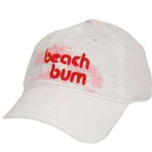  BEACH BUM BASEBALL CAP WHITE RED PINK WOMEN LADIES Sports 