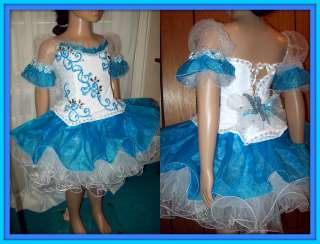 National Glitz Pageant Dress 3 6T Blue Sparkles Irina D Designs  