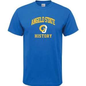 Angelo State Rams Royal Blue History Arch T Shirt Sports 