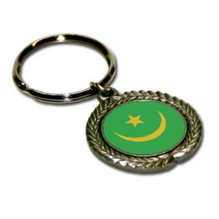  Mauritania Flag Pewter Key Chain