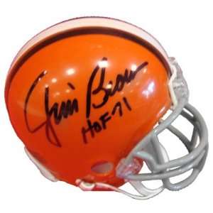 Jim Brown Signed Mini Helmet Cleveland Browns NFL  Sports 