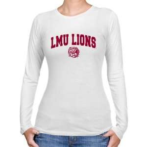 NCAA Loyola Marymount Lions Ladies White Logo Arch Long Sleeve Slim 