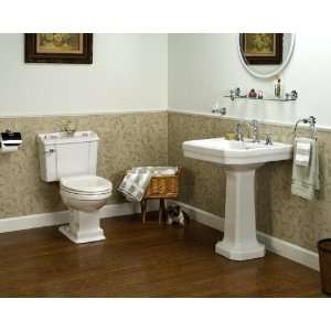 Barclay Constitution Round Front Toilet and 8 Inch Widespread Pedestal 