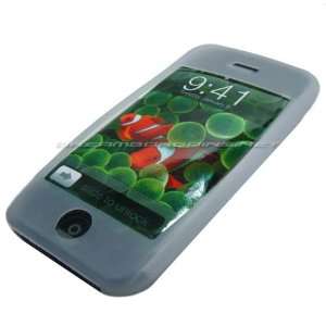 Premium iPhone (Not for iPhone 3G) Silicone Case   White/Clear + Car 