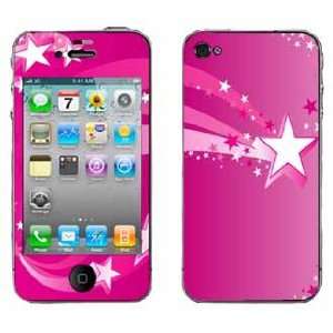  Pink Stars Skin for Apple iPhone 4 4G 4th Generation Cell 