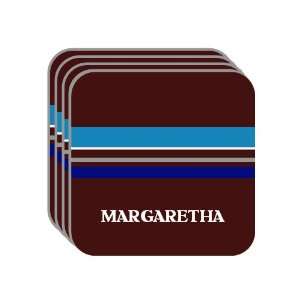  Personal Name Gift   MARGARETHA Set of 4 Mini Mousepad 