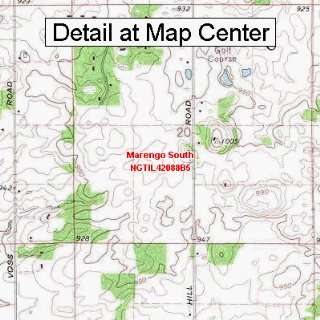  USGS Topographic Quadrangle Map   Marengo South, Illinois 