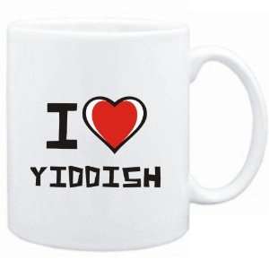  Mug White I love Yiddish  Languages