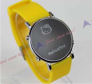 Luxury Lovely Stylish Hellokitty LED Digital Silicone Wrist Watch For 