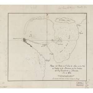  1794 map Coast of Guam, Apra Harbor