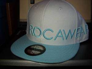 Rocawear White Light Blue Hat Cap 7 1/4 Jay Z Approved  