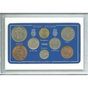  1966 BRITISH COIN SET AS ISSUED IN DISPLAY CASE 