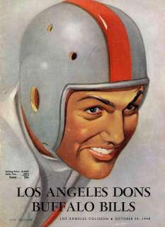 1948 Los Angeles Dons Buffalo Bills Program AAFC  