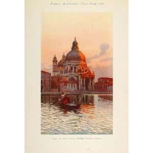  1906 Print Venice Italy Gondola Henri Fivaz Architect 
