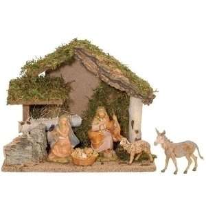   Piece Fontanini 5 Nativity Scene with Italian Stable #54586 Home