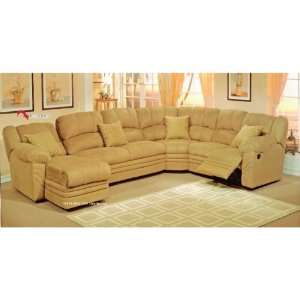 All new item 4 pc Brown premium super soft microfiber sectional sofa 