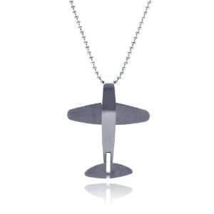  Stainless Steel Pendant Airplane Pendant (Chain Not 