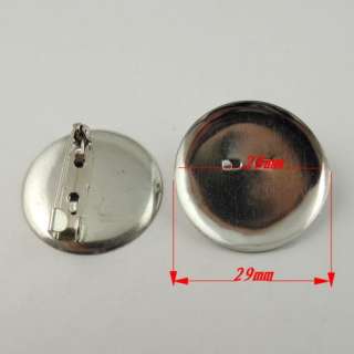   7mm Silver tone metal brooch setting tray jewellry finding 45pcs 30028
