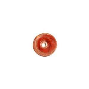  Jangles Ceramic Orange Small Round Disc 15mm Beads Arts 