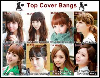 Clip in on Bangs Fringes Hair Extensions Top Skin Cover Piece Topper 