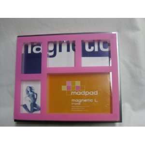  Madpad Magnetic L Frame   Pink   Holds 5 Pictures