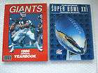 1986 NEW YORK GIANTS TEAM YEAR BOOK AND SUPER BOWL XXI YEAR BOOK