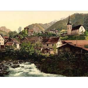  Vintage Travel Poster   Burglen Tells birthplace Lake Lucerne 