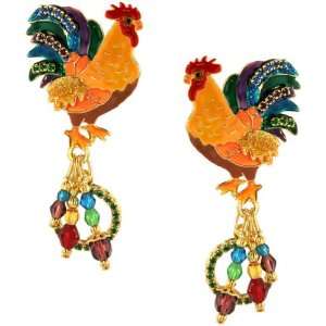  Lunch at The Ritz 2GO USA Rooster Earrings Clips   Farm Lunch 