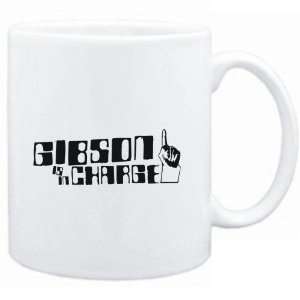  Mug White  Gibson is in charge  Male Names Sports 