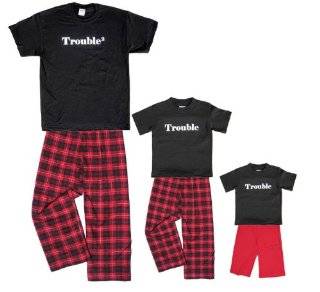 10. Trouble Squared Cotton Apparel Sets for Dad Coordinating Trouble 